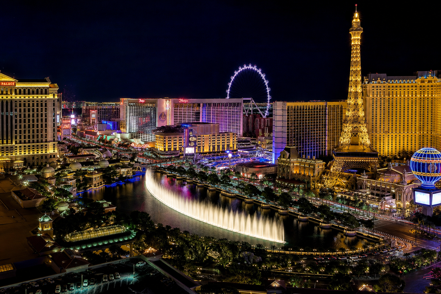 Las Vegas, le Strip illuminé la nuit